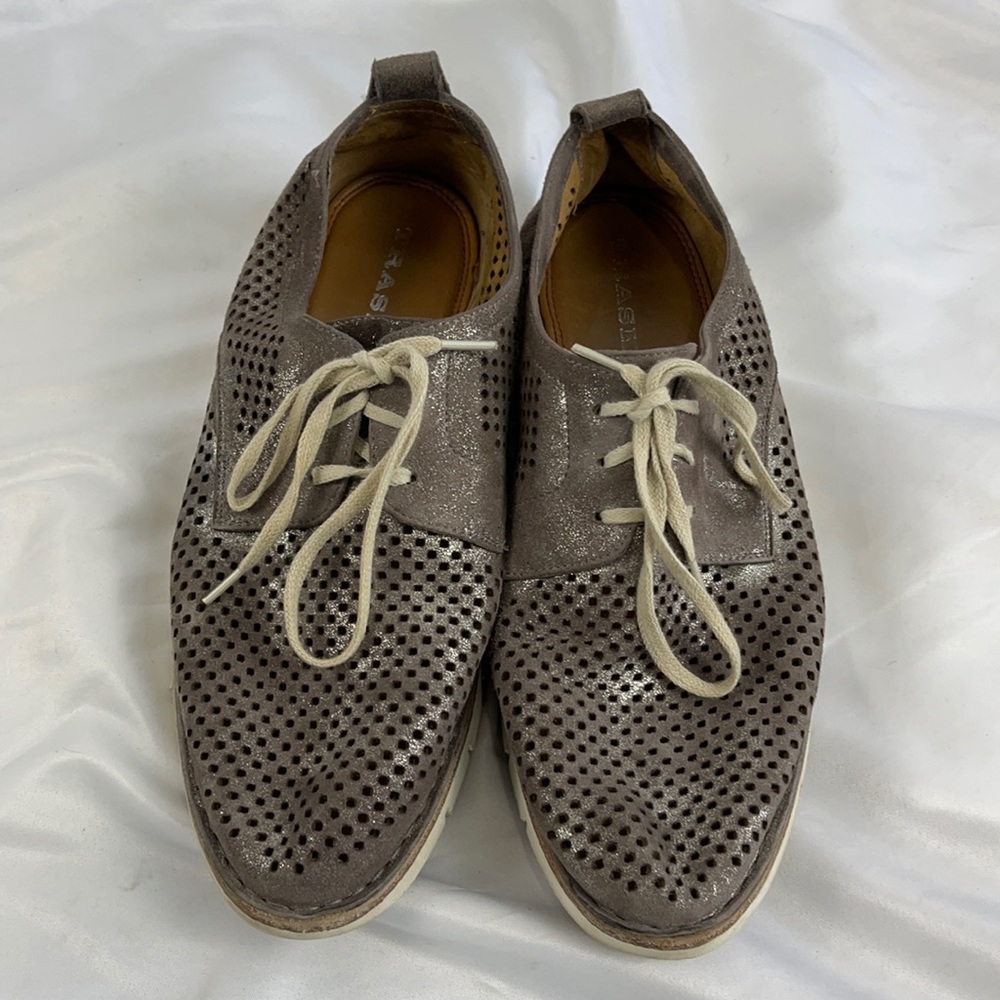 Trask loafers silver women